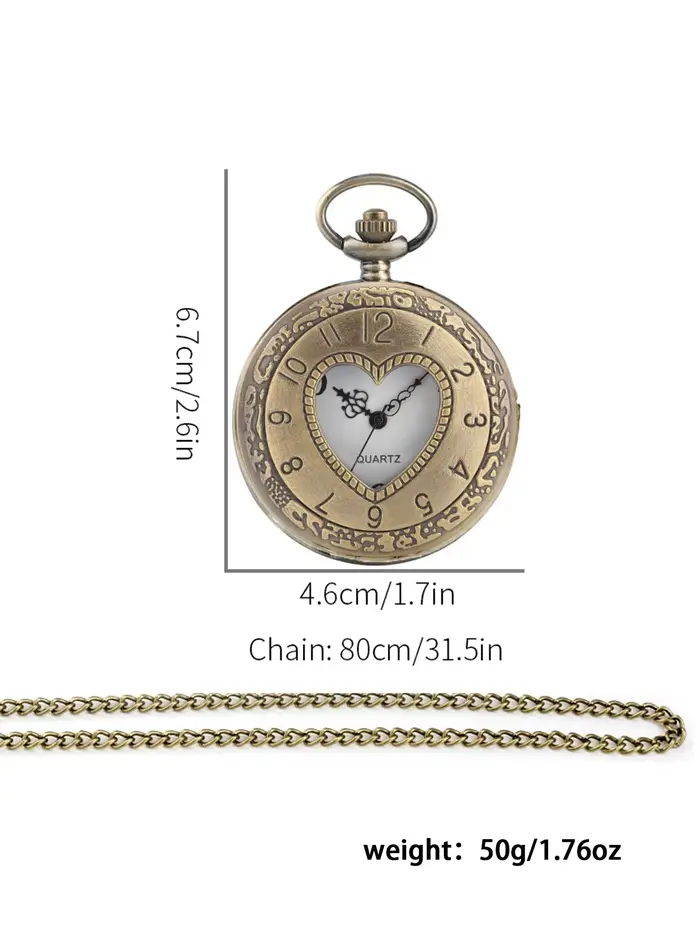 Montre de poche rétro personnalisée à cadran ajouré