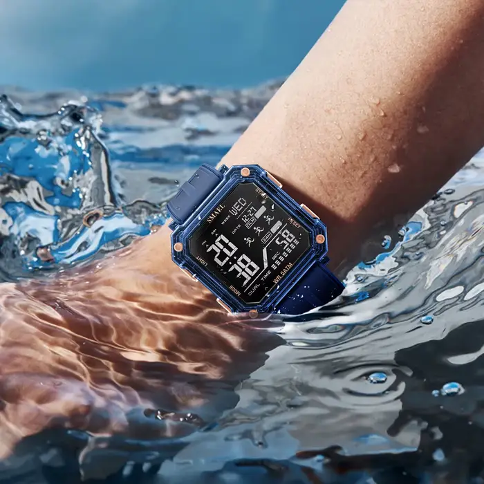 Montre SMAEL militaire homme numérique résistante à l'eau pour sport et aventures spéciales