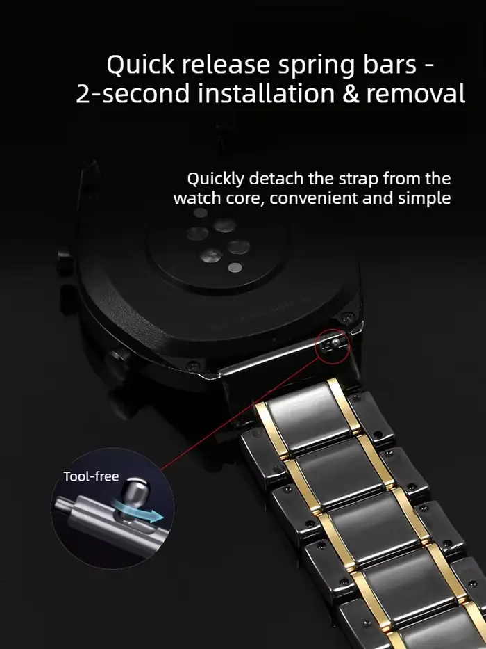 Bracelet de montre en céramique pour hommes et femmes