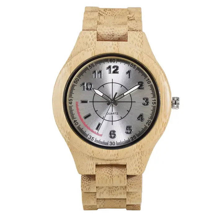 Montre-bracelet à Quartz Vintage en Santal pour Homme