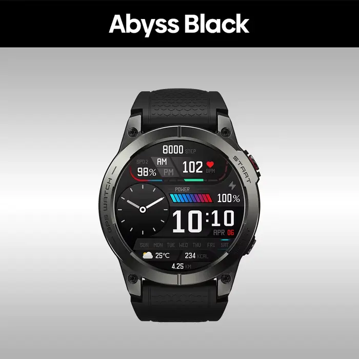 Zeblaze-Montre intelligente Stratos 3 Premium, GPS, Hi-Fi, Bluetooth, appels téléphoniques, écran AM