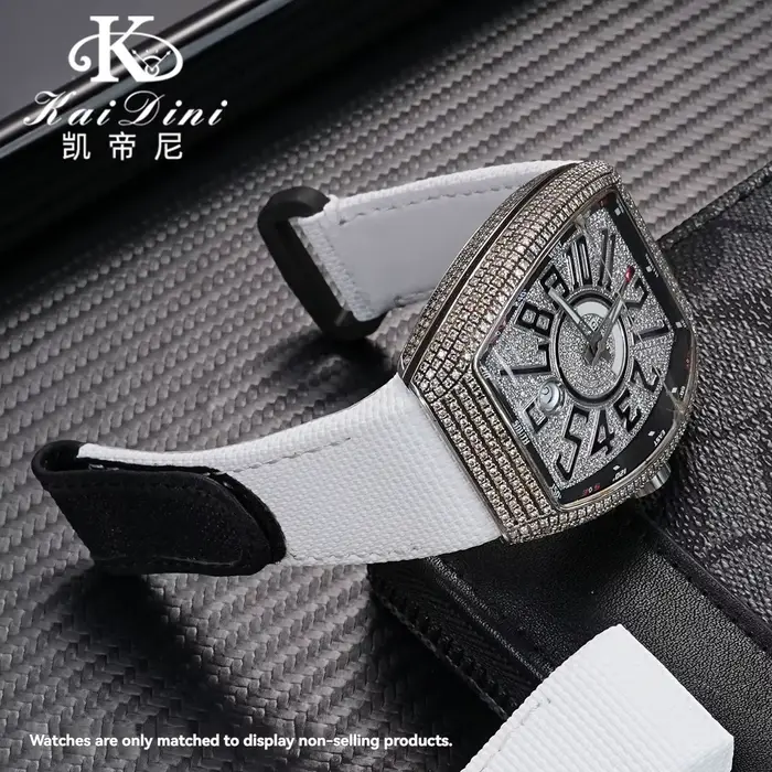 Bracelet de montre en caoutchouc fluoré personnalisé de haute qualité spécial pour Franck Muller V45 V41 V32