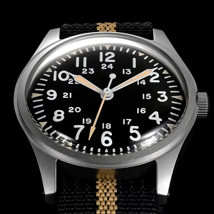 2025 nouveau RDUNAE RA03 34.5mm militaire hommes montre à Quartz Vintage G10 mis5 2035 montres K1 verre minéral montre-bracelet en acier inoxydable