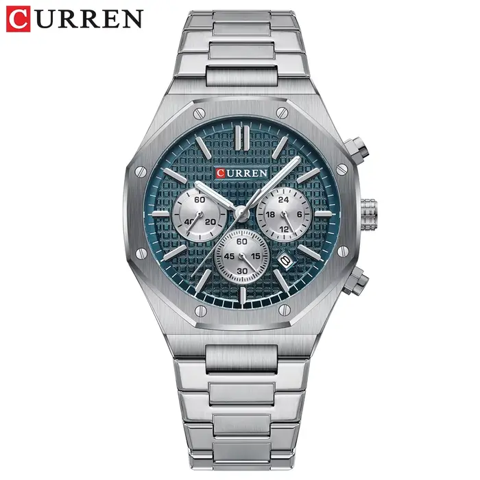 CURREN montres pour hommes mode sport étanche chronographe conception octogonale Quartz lumineux mon