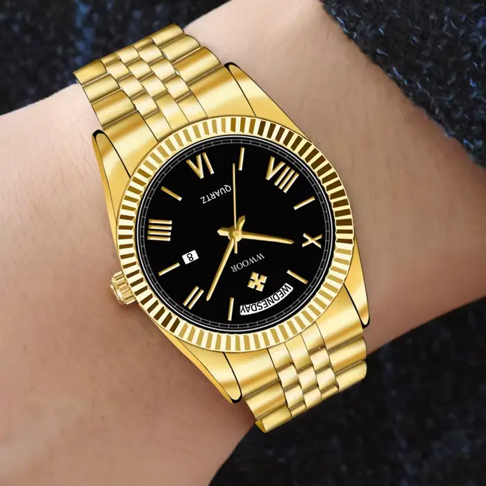 WWOOR – montre-bracelet de luxe en acier inoxydable pour homme
