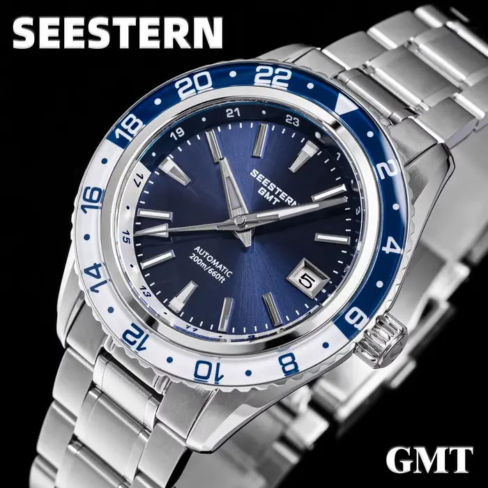 SEESTERN GMT plongeur hommes montre Grand NH34 mouvement Panda automatique mécanique 200M étanche luxe montres en céramique nouveau S456