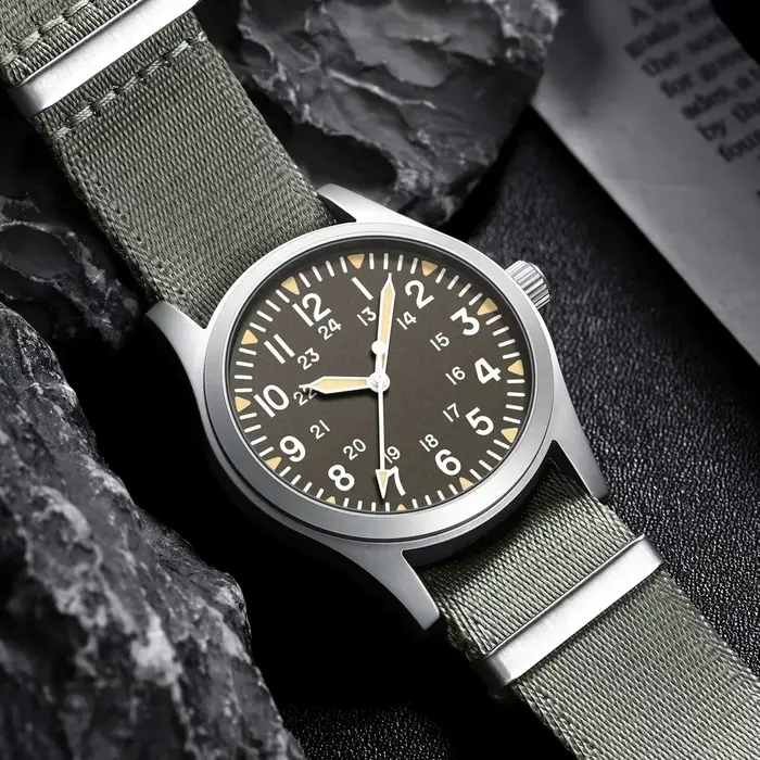  MILITREK 2026 Nouvelle montre militaire rétro pour homme VH31 à quartz 37mm en acier inoxydable sa