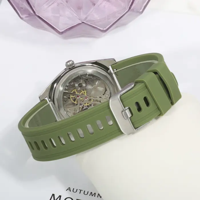 Montre mécanique pour homme - Mouvement à remontage manuel de 36 mm - Design élégant de style Bauhaus
