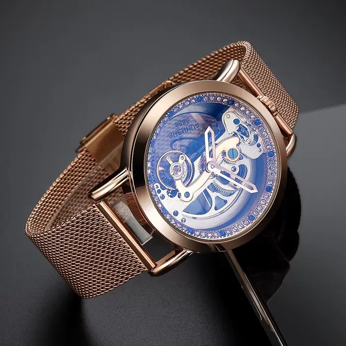 Montres mécaniques classiques pour femmes avec grand cadran