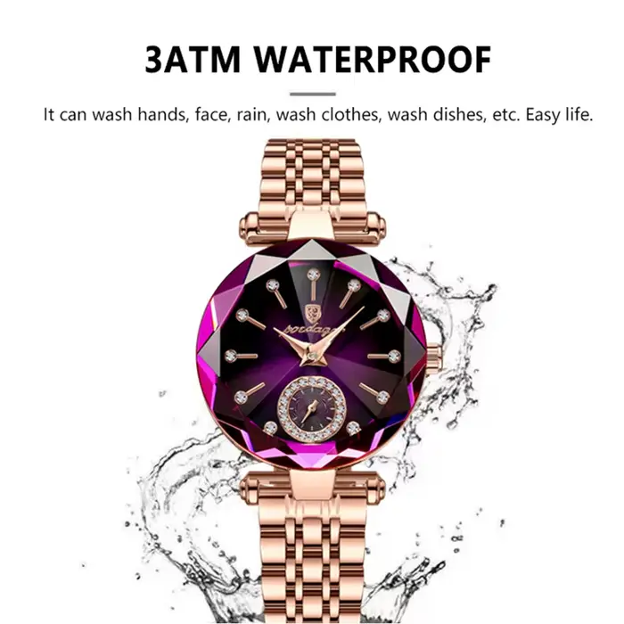 Montre-Bracelet de Luxe à Cadran Diamant pour Femme