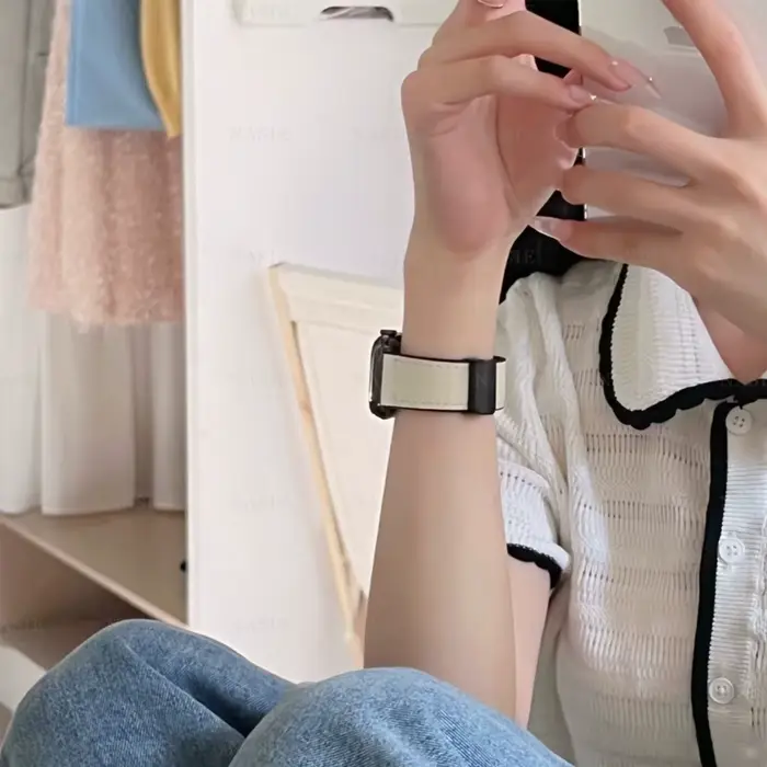 Bracelet en cuir véritable pour Fitbit Versa