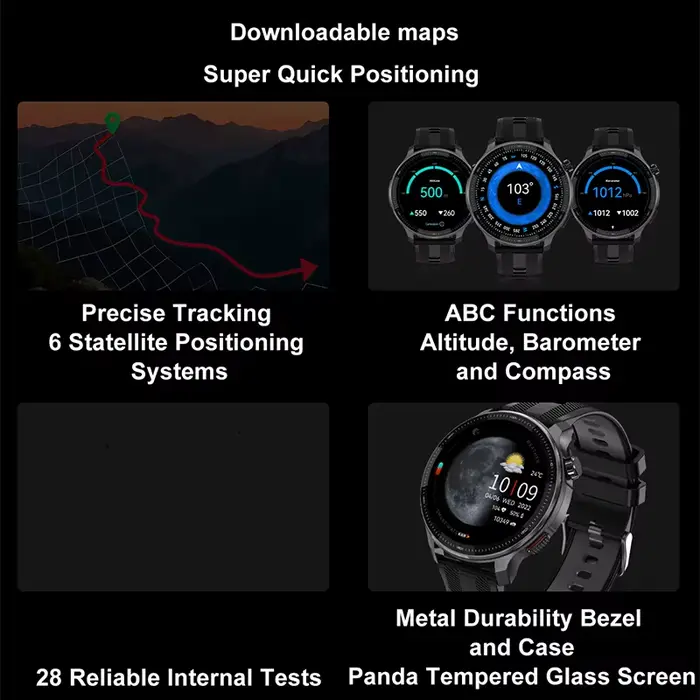 Nouvelle montre intelligente tactique 2026 avec GPS intégré