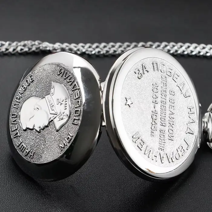 Montre à gousset — Montre de poche unisexe en argent Vintage