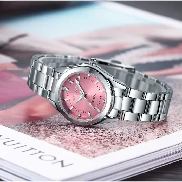 CHRONOS femmes élégantes montre de luxe dames marque de mode montre-bracelet mouvement à Quartz en acier inoxydable cadeau pour femme petite amie