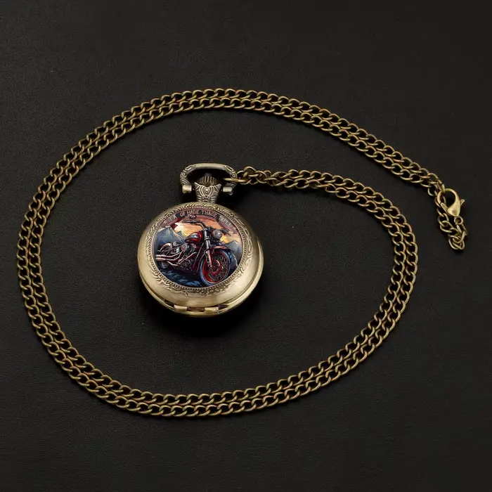 Montre de poche Vintage pour moto pour hommes