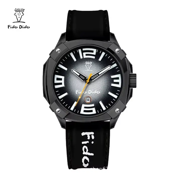 Montre à quartz vintage FIDO DIDO pour homme