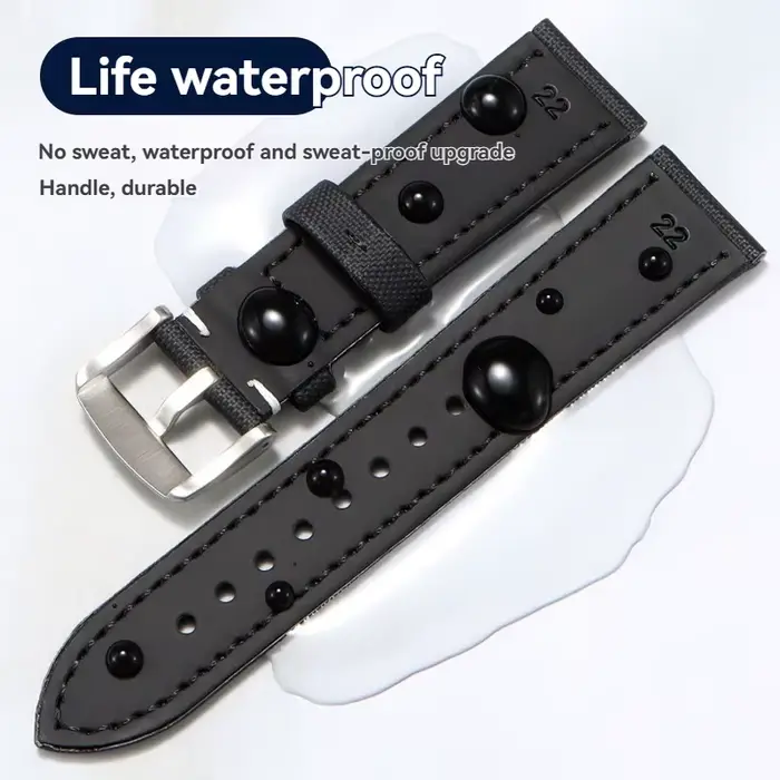 Bracelet de montre en nylon vert Aurora pour Blancpain Fifty Fathoms 50 Finds 5000 5100 5015 5200