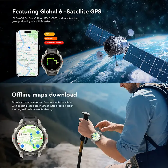 Nouvelle Montre Connectée Vwar T-Rex4 avec GPS, Suivi Fitness et 170 Modes Sportifs pour Hommes Occasions Spéciales