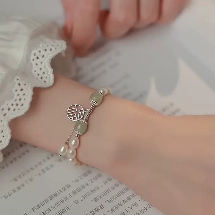 Bracelet de perles de culture d'eau douce pour femme