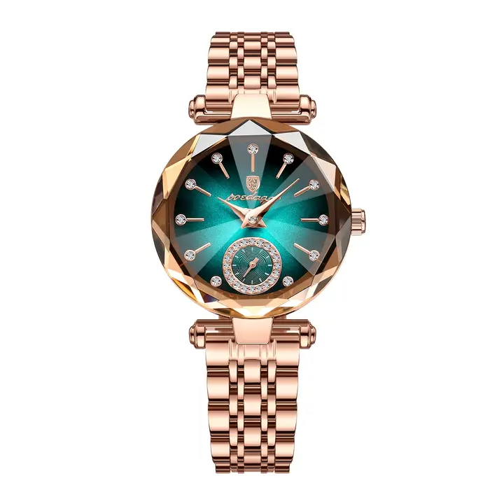 POEDAGAR-Montre-Bracelet de Luxe à Cadran Diamant pour Femme, en Acier Inoxydable, Étanche, Élégante