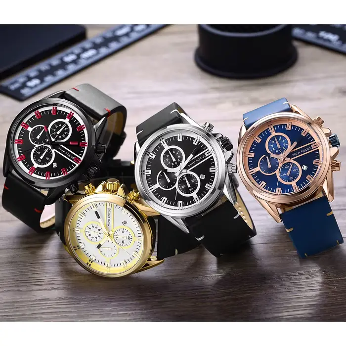 Nouvelle montre à quartz Daniel Gorman pour hommes, chronographe, luxe, bracelet en cuir, décontractée, étanche, lumineuse, élégante pour différentes occasions