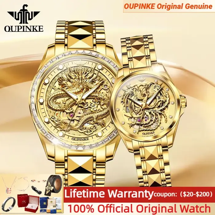 Montre Dragon Or pour Homme et Femme