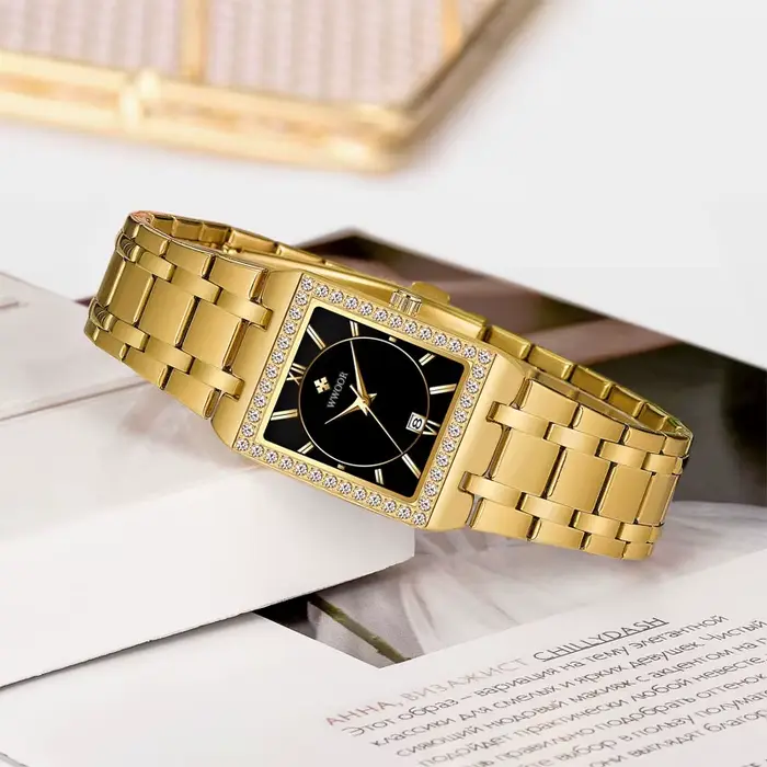 WWOOR nouvelle Montre en or 8858 pour femmes