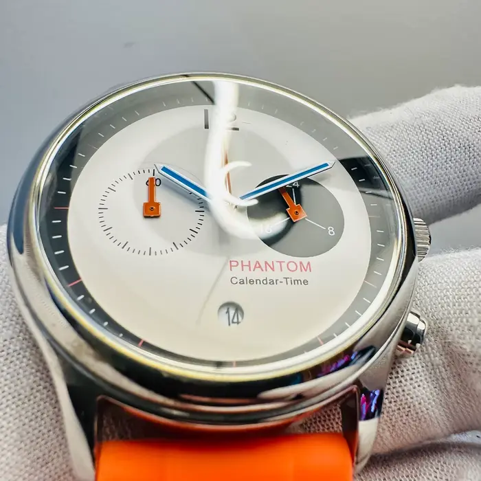 Montre PHANTOM Sport Chrono acier inoxydable avec chronographe et calendrier pour hommes occasions sportives et quotidiennes