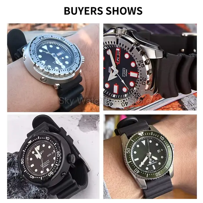 Pour Seiko Mini tortue 5 thon can noir Submariner 007 série Original Style de plongée exquis bracelet de montre en