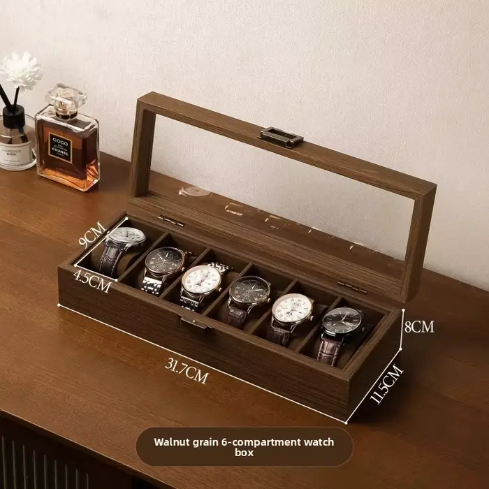 Nouvelle boîte de rangement de luxe haut de gamme en bois pour montres