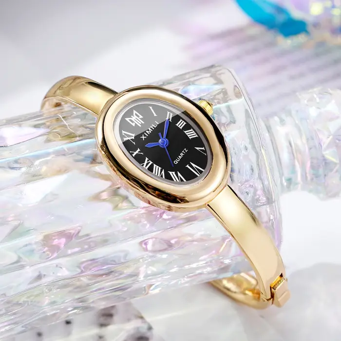 Élégant ovale Roma cadran femmes montre à Quartz mode Bracelet
