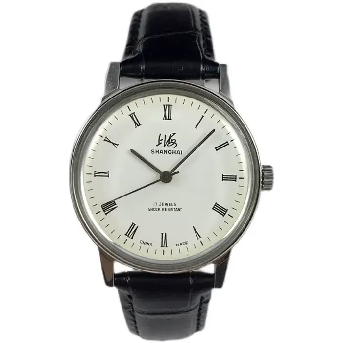 Inventaire Original 8120 type tout en acier cadran blanc romain montre mécanique manuelle pour homme