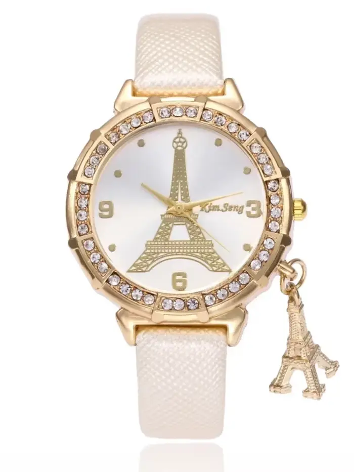 Offres spéciales femmes montre-bracelet mode tour Eiffel en acier inoxydable montres à Quartz femme horloge