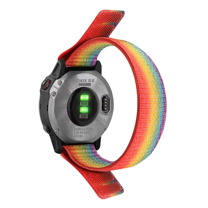 Bracelet en nylon à crochet et boucle, bracelet pour Garmin Endflats 2, Fenix 7, 7X, 6, 6X Pro, 5X P