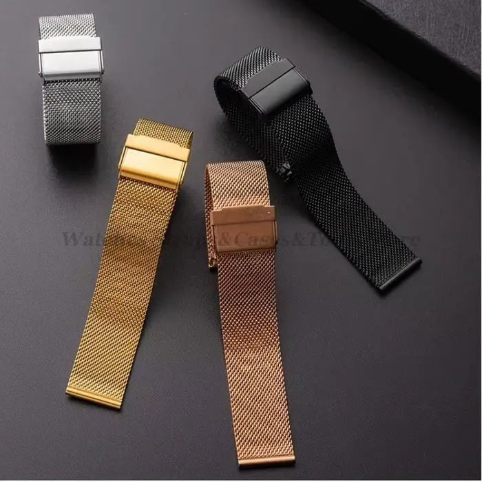 Bracelet milanais ajustable pour Samsung Galaxy Watch et autres modèles compatibles élégant et confortable pour homme et femme différentes occasions