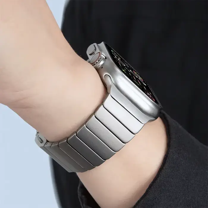 Bracelet à maillons en titane pour Apple Watch Ultra 49mm série 11 10 46mm