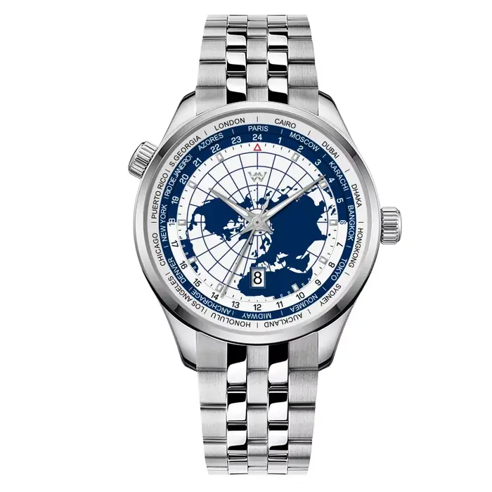 Montre mécanique automatique WM Watch World Time pour hommes, montre 2565 saphir originale, résistan