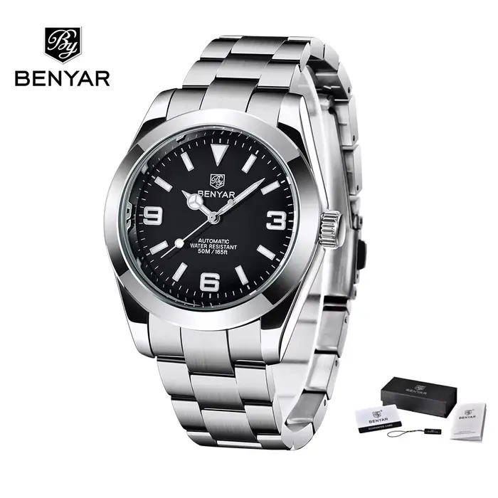 BENYAR 2026 Nouvelle Montre Mécanique Automatique pour Hommes, Montre de Luxe Sportive et Profession