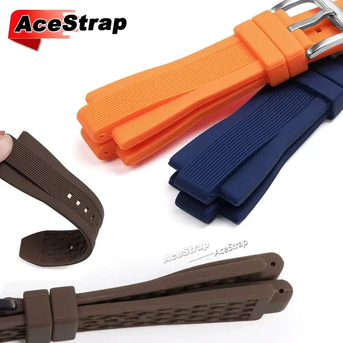 Bracelet de montre en Silicone à extrémité convexe 13mm x 29mm