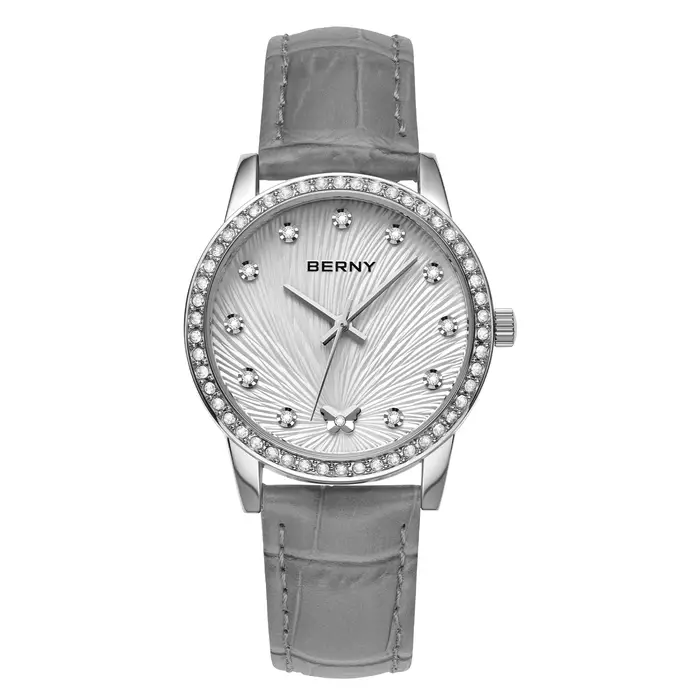 Montres BERNY pour femmes, montres à quartz élégantes et luxueuses pour femmes, bracelet en cuir, mo