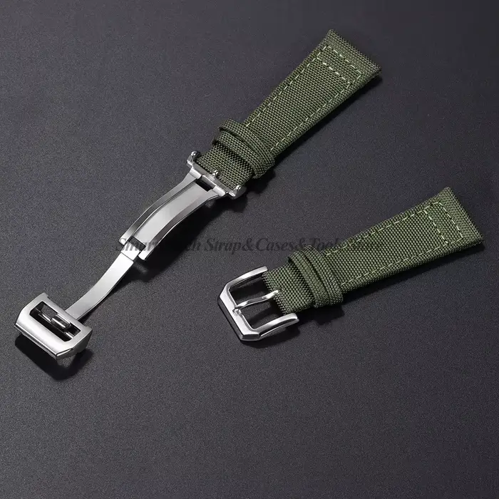 Toile bracelet de montre en cuir véritable pour IWC pilote Portugal PORTOFINO 20mm 21mm 22mm Nylon
