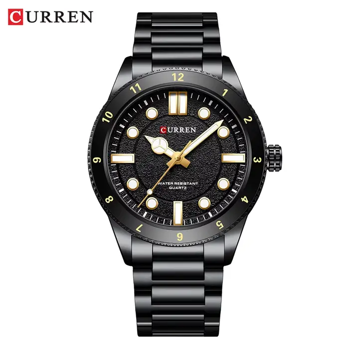 CURREN 8450 montre à Quartz pour hommes affaires bleu vert horloge affichage analogique bracelet en acier inoxydable montres pour homme