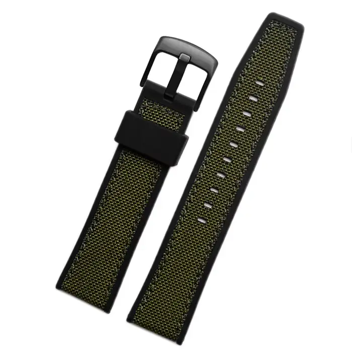 Bracelet de montre à semelle en caoutchouc de silicone en toile pour SeATM