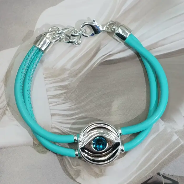 Bracelet en cuir double couche avec pierre de naissance colorée bijou unisexe moderne et élégant pour femmes et hommes occasions spéciales