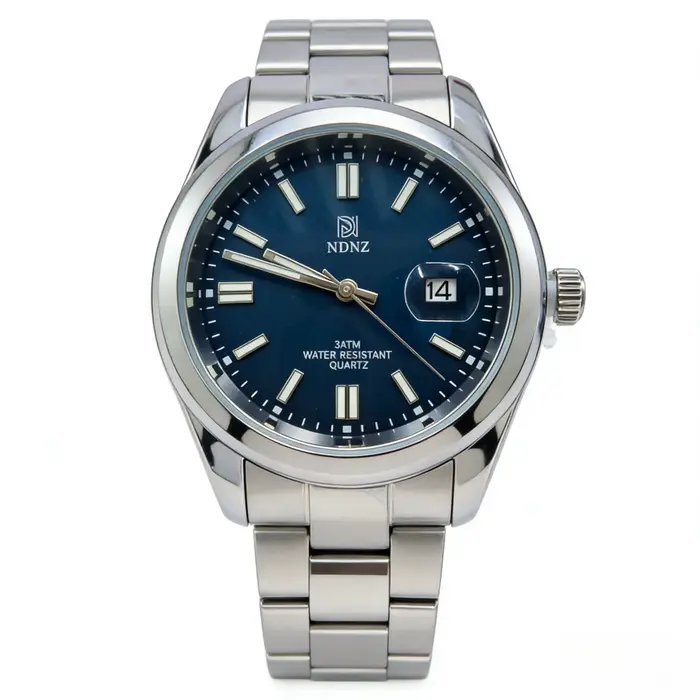 Montre à quartz pour homme, étanche 3ATM, lumineuse, en acier inoxydable, montre de bureau avec date