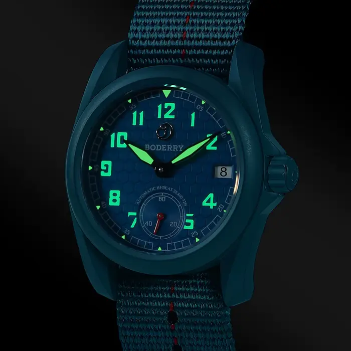 BODERRY hommes montre automatique 40MM titane pilote Sport mécanique montre-bracelet 10ATM étanche saphir C3 lumineux HZ8240