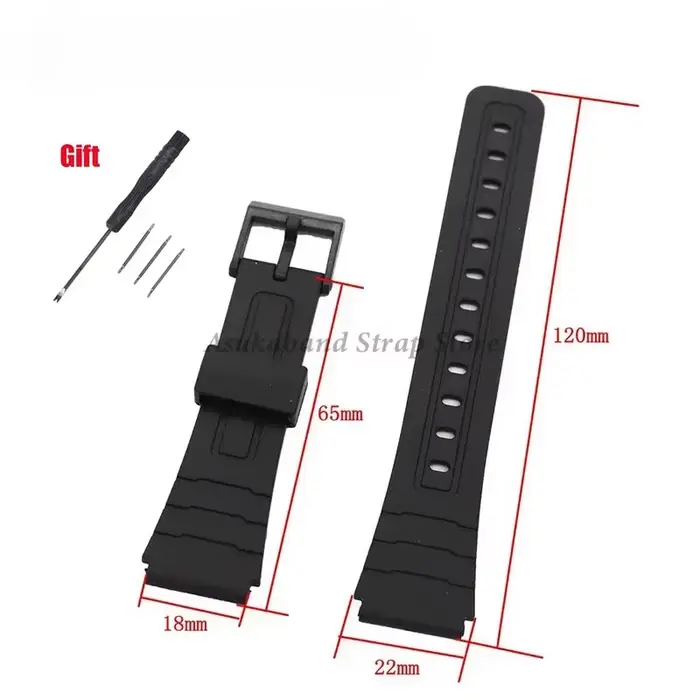 Bracelet en caoutchouc de Silicone pour Casio W800H A158/168 AE1200/1300 F91W F84