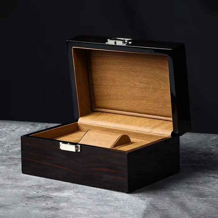 Boîtier de montre en bois avec serrure, montre de voyage personnalisée, boîte de rangement automatiq