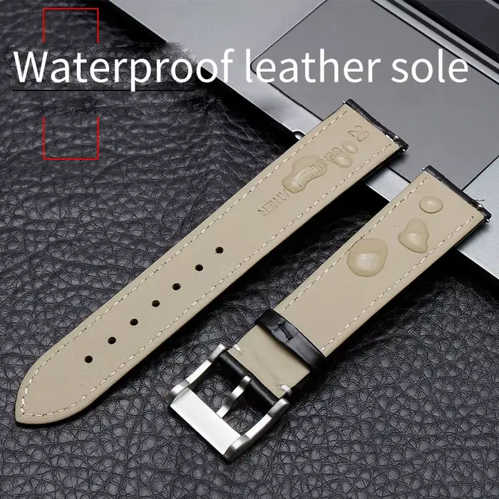 Bracelet en cuir pour Hamilton Khaki Field Jazz 19 20 21 22mm noir marron