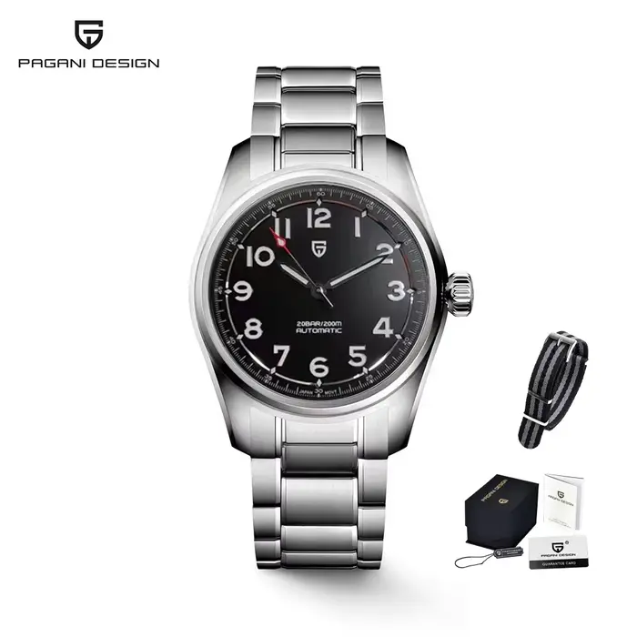 PAGANI DESIGN Pilot – montre-bracelet mécanique automatique pour hommes, Seiko NH35, luxe, 38MM, sap